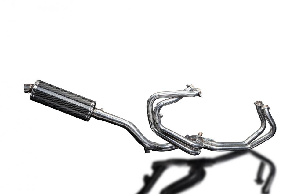 HONDA VFR800Fi 1998-2001 Echappement HAUT Complet 4-1 DECAT 350mm Ovale Carbone