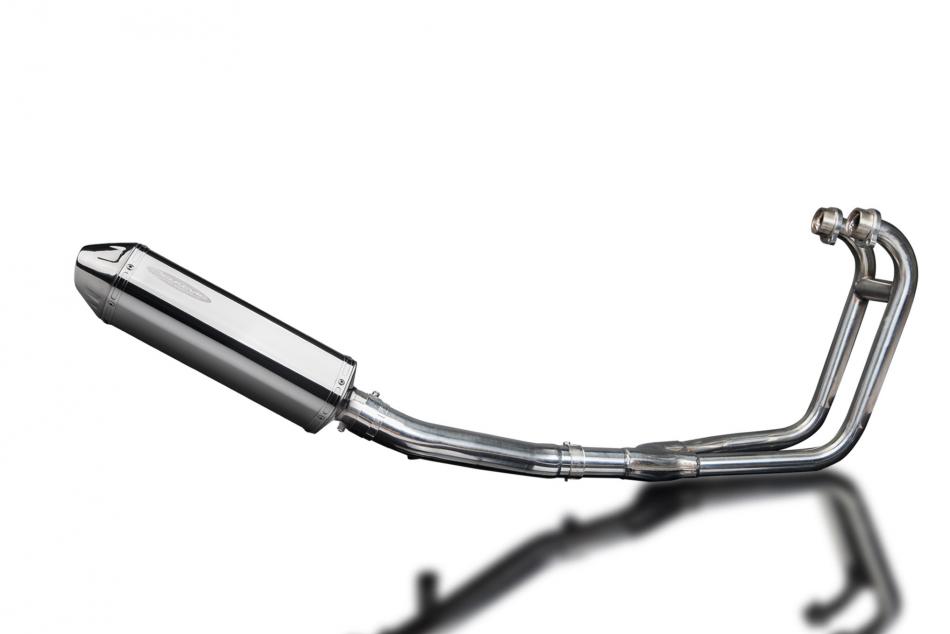 SUZUKI GS500E GS500F 1989-2009 Echappement Complet 2-1 Pot 320mm Tri-Ovale Inox