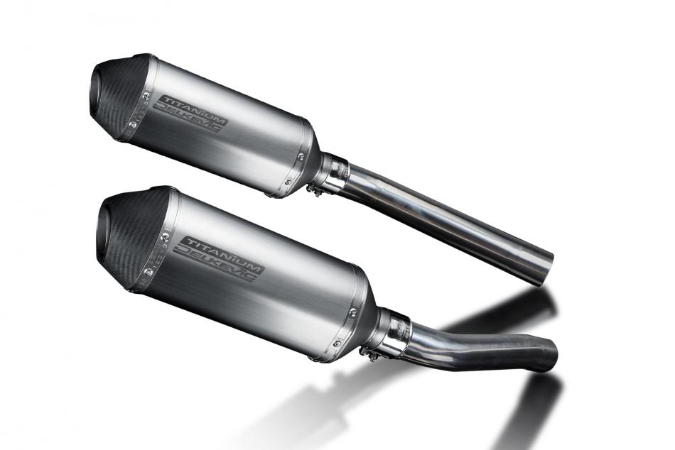 Suzuki DL1000 V-Strom 2002-2013 Echappement KIT-Silencieux 260mm X-Ovale Titane