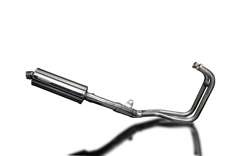 KAWASAKI ER5 1996-2007 Echappement 2-1 Complet Pot 350mm Ovale Inox