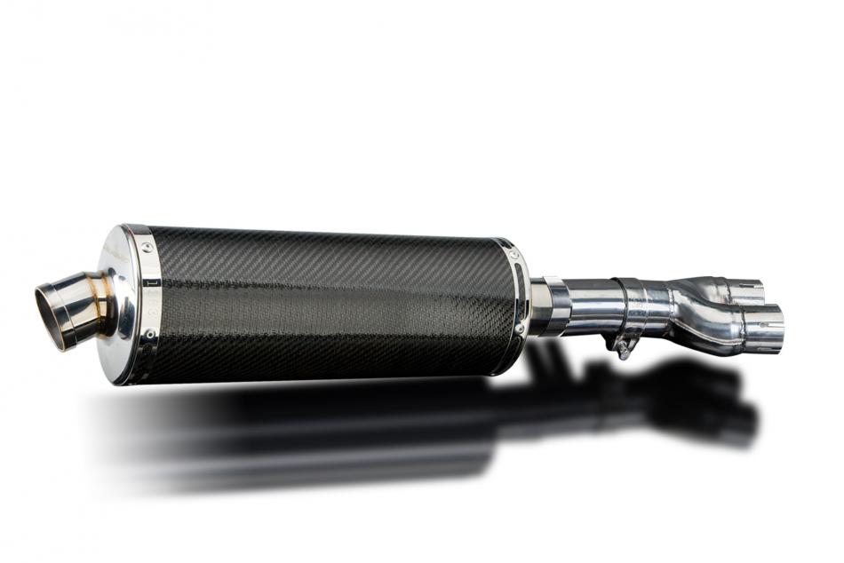 HONDA NTV600 NTV650 REVERE 1988-1999 Echappement Silencieux 350mm Ovale Carbone