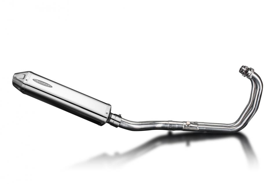 Yamaha YZF-R3 2015-24 MT03 17-24 Echappement 2-1 Silencieux 420mm Tri-Ovale Inox