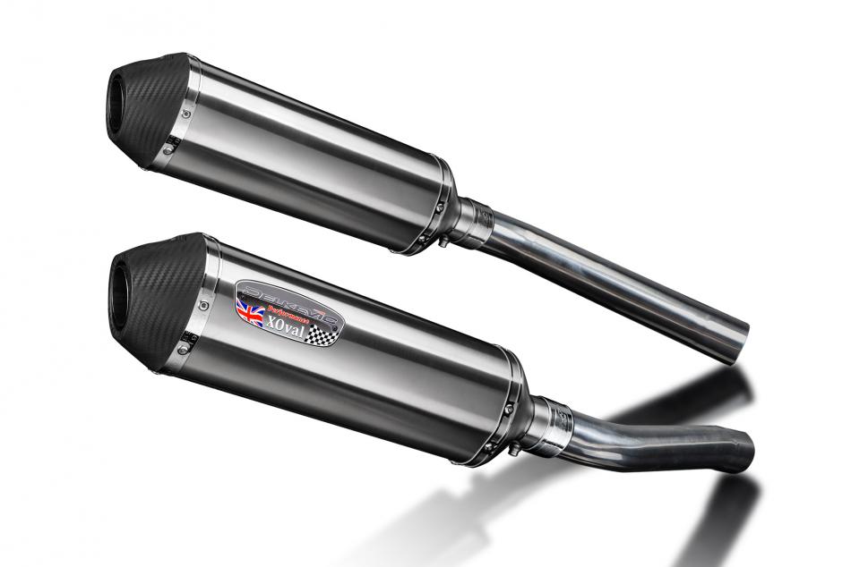 Kawasaki KLV1000 2004-2005 Echappement KIT-Silencieux 343mm X-Ovale Inox