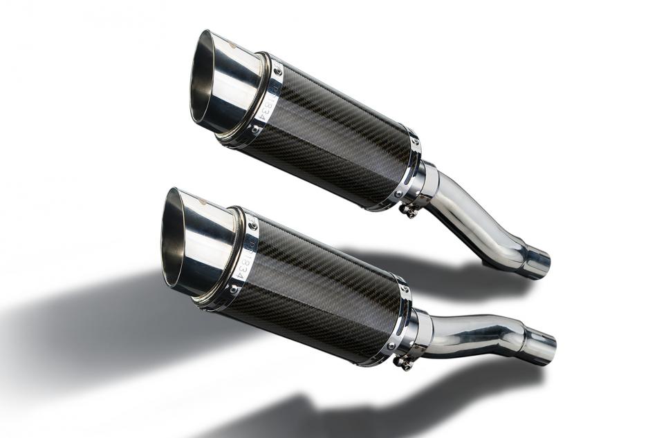 KAWASAKI GPZ500S GPZ400S 1987-2007 Echappement Pot 200mm Rond Carbone PISTE