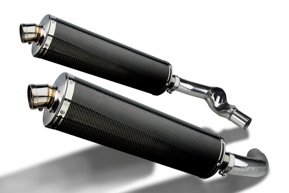 HONDA CBR1000F 1987-1999 Echappement Silencieux 2x 450mm Ovale Carbone