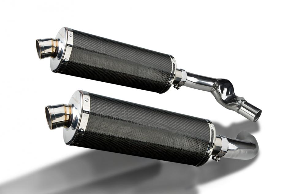 HONDA CBR1000F 1987-1999 Echappement Silencieux 2x 350mm Ovale Carbone