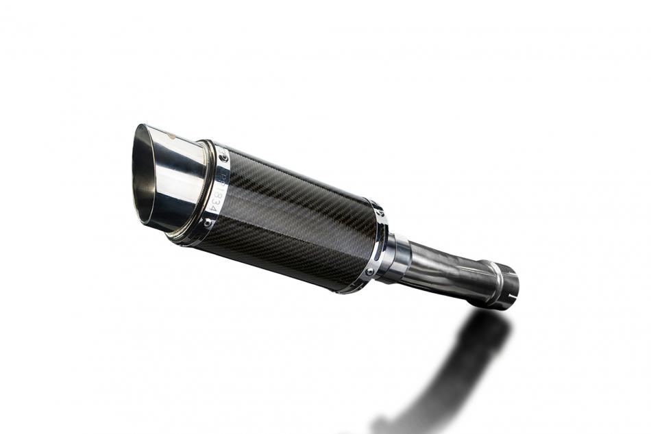 KAWASAKI ER5 96-07 Echappement Silencieux 200mm Rond Carbone PISTE