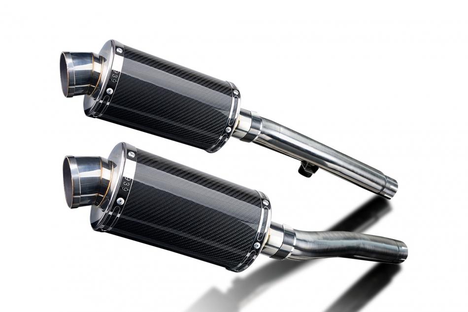 TRIUMPH Trident 750 900 1991-93 Echappement Silencieux 225mm Ovale Carbone PISTE