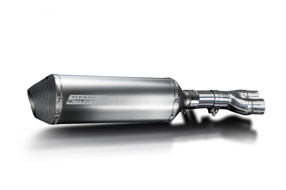 Honda NTV600 NTV650 Revere 88-89 Echappement KIT-Silencieux 343mm X-Ovale Titane