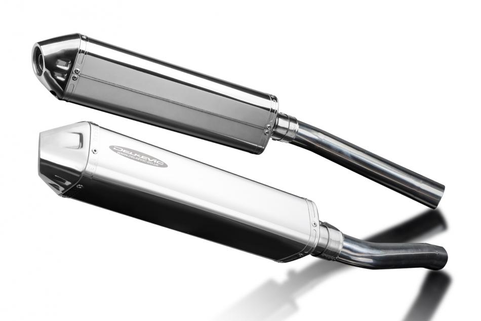 Kawasaki KLV1000 2004-2005 Echappement KIT-Silencieux 420mm Tri-Ovale Inox