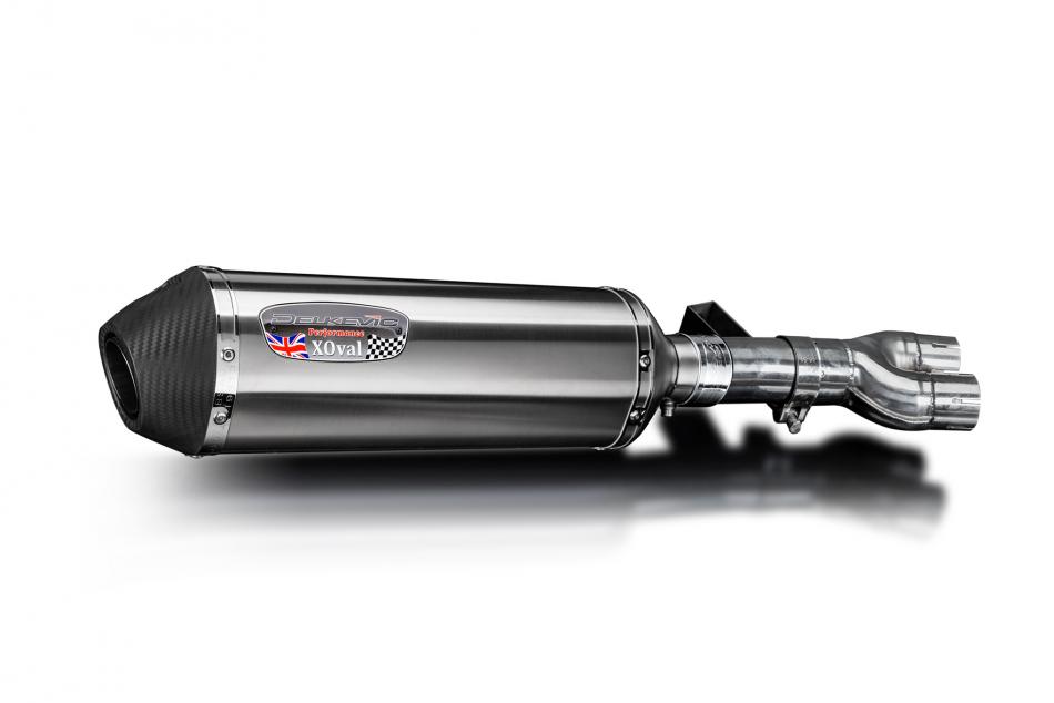 Honda NT400 Bros NT650 Hawk 88-92 Echappement KIT-Silencieux 343mm X-Ovale Inox