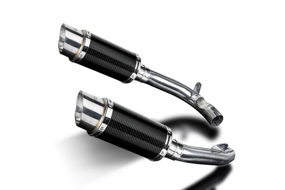 HONDA VTR1000 FIRESTORM 1997-2003 Echappement Pot 2x 200mm Rond Carbone PISTE