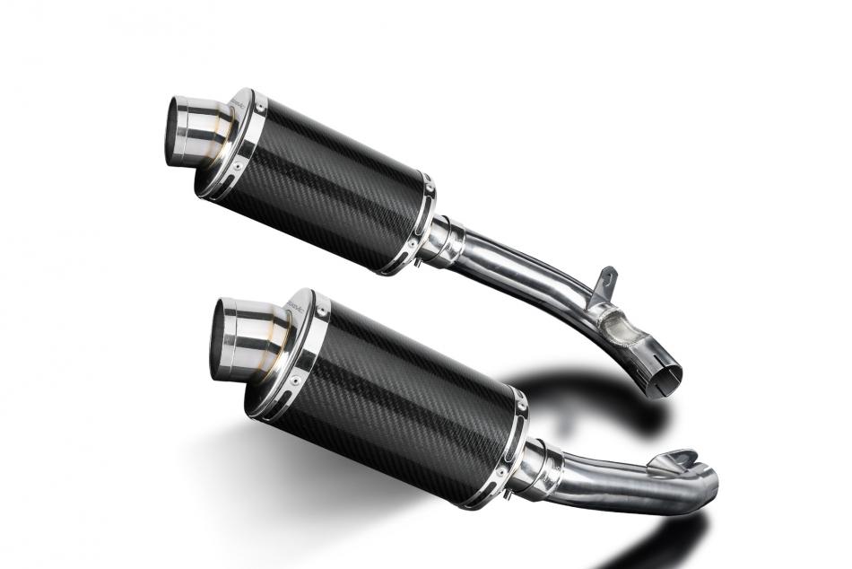 HONDA VTR1000 FIRESTORM 1997-2003 Echappement 2x Pot 225mm Ovale Carbone PISTE