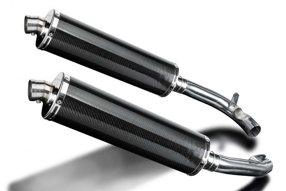 HONDA VTR1000 FIRESTORM 1997-2003 Echappement Silencieux 2x 450mm Ovale Carbone