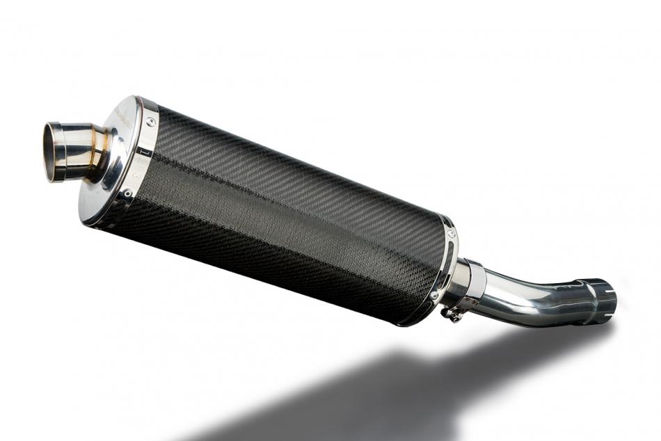 SUZUKI GSF650 BANDIT 2007-2014 Echappement Silencieux 350mm Ovale Carbone