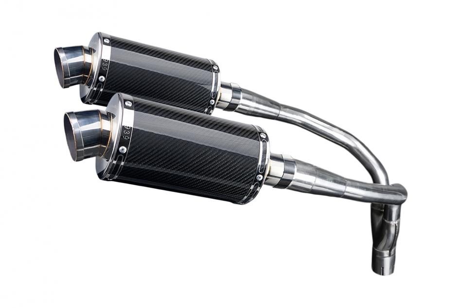 HONDA CB900F HORNET 2001-2009 Echappement HAUT Silencieux 225 Ovale Carbon PISTE