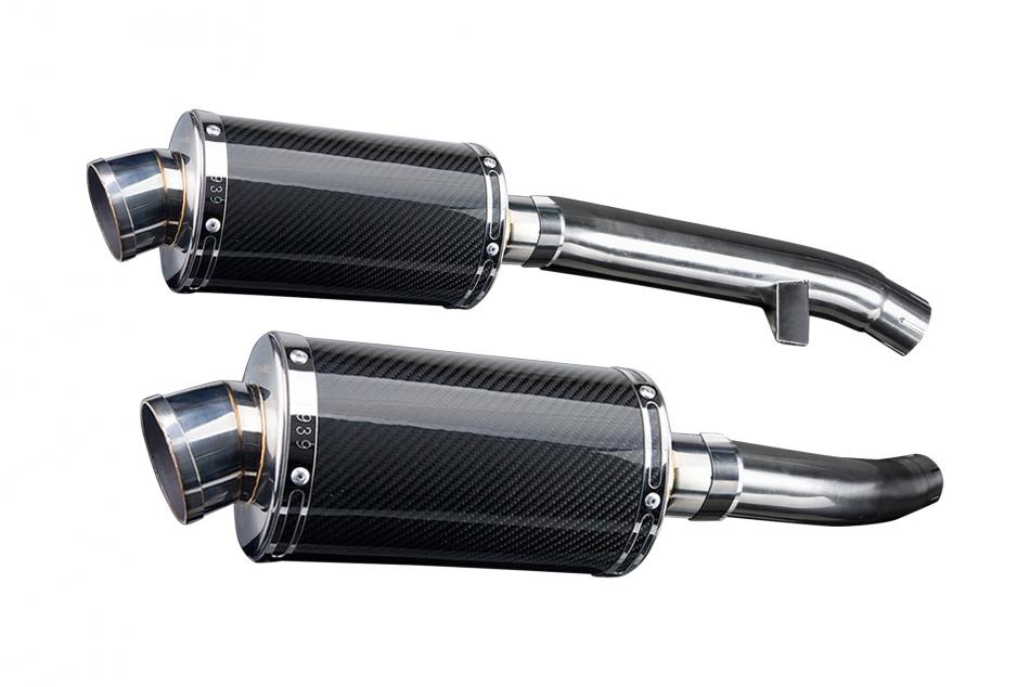 YAMAHA FJR1300 2001-2005 Echappement Silencieux 2x225mm Ovale Carbone PISTE