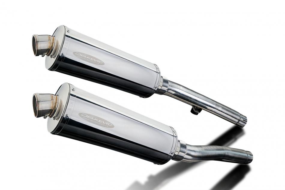 Triumph Trophy 1200 91-93 KIT-Silencieux 350mm Ovale Inox