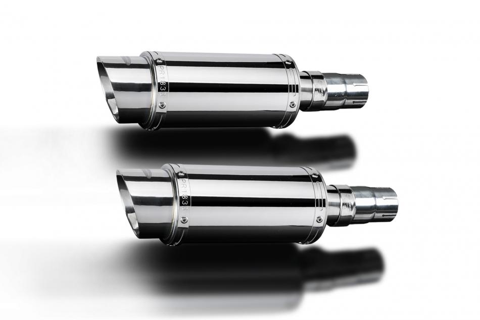 KAWASAKI EN500C 1996-2009 Echappement Silencieux 200mm Rond Inox PISTE