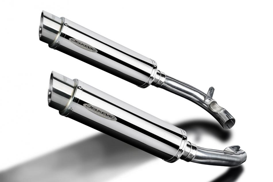 HONDA VTR1000 FIRESTORM 1997-2003 Echappement Silencieux 2x 350mm Rond Inox