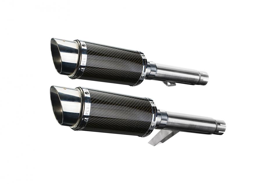 KAWASAKI GPZ900R ZX900A 84-03 Echappement Silencieux 2x200mm Rond Carbone PISTE