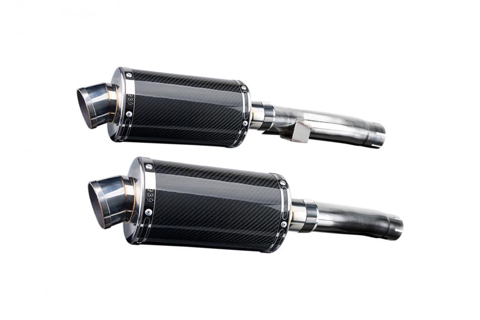 KAWASAKI ZR1100B Zephyr 1996-1997 Echappement Silencieux 225 Ovale Carbone PISTE